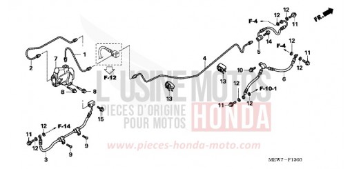 CONDUITES DE FREIN/PCV. NT700V7 de 2007
